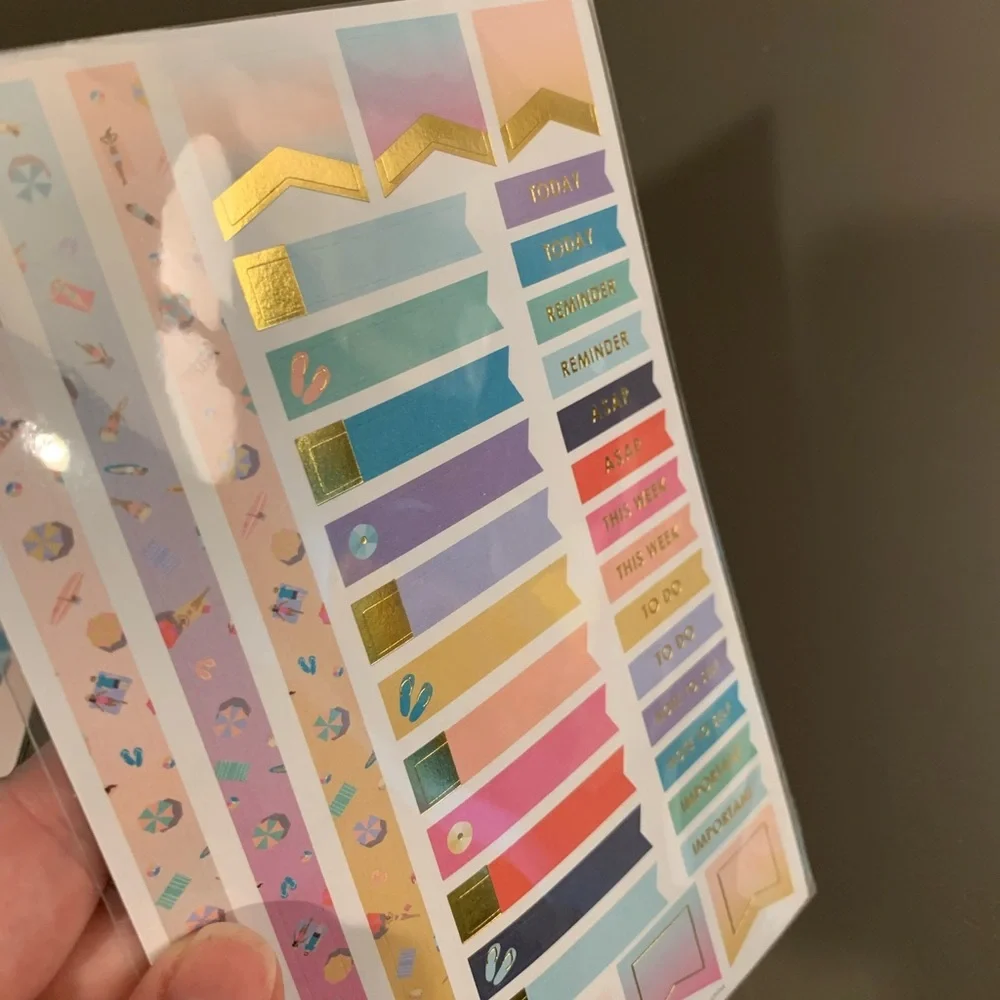 Erin Condren Summer SSB Sticker Sheets-Set of 3 Sheets